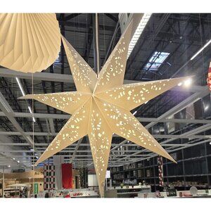 Ikea STRALA Star Pendant Hanging Lamp Shade Lace White 28 Christmas